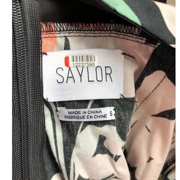 SAYLOR INES Poplin Jumpsuit Sweetheart Neckline Rust Floral-Print S - Picture 12 of 13